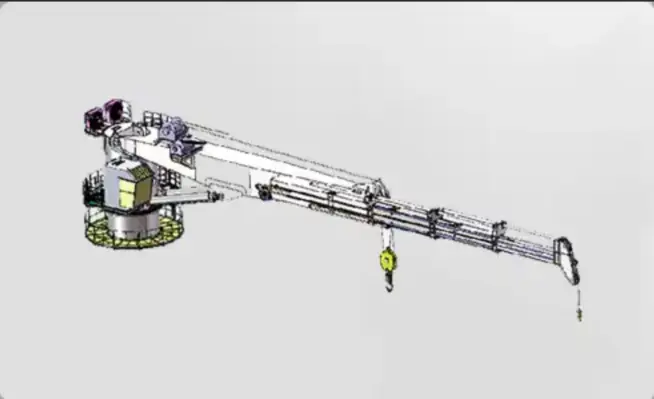 Telescope boom crane Reduced stowage requirement on limited deck space Telescope boom crane Reduced stowage requirement on limited deck space